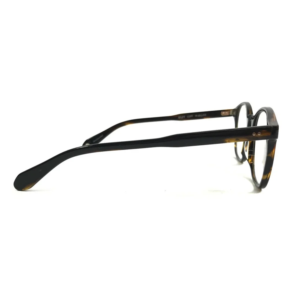Garrett Leight Eyeglasses Frames RILEY COFT Brown Horn Square Full Rim 48-22-143